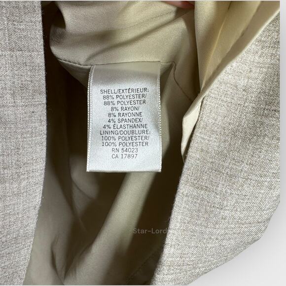 Banana Republic Pencil Skirt Size 2 Tan Heather Lined Career Office Minimalist - Picture 2 of 6